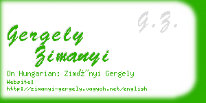 gergely zimanyi business card